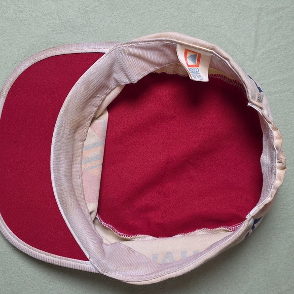 Vintage 80's Van Halen Red and White Painters Cap - Picture 8 of 8